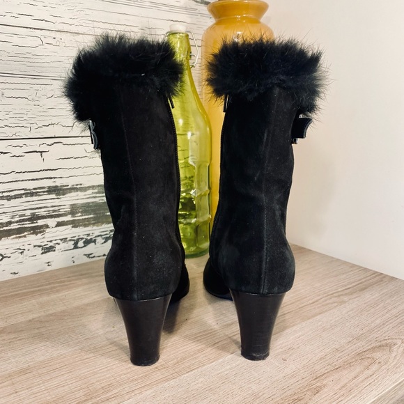 Aquatalia Black Suede Ankle Boots by Marvin K. - Picture 7 of 14